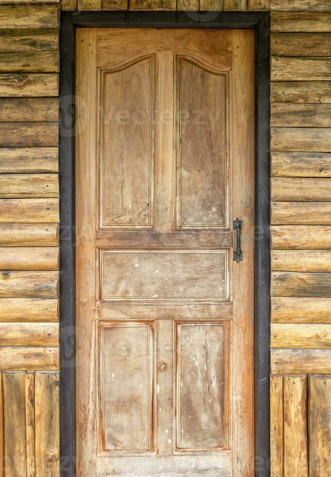 legna porta su il teak Casa foto