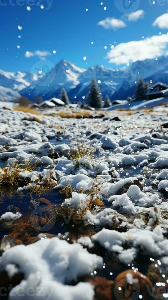 neve autunno inverno stagione storia sfondo ai generato foto