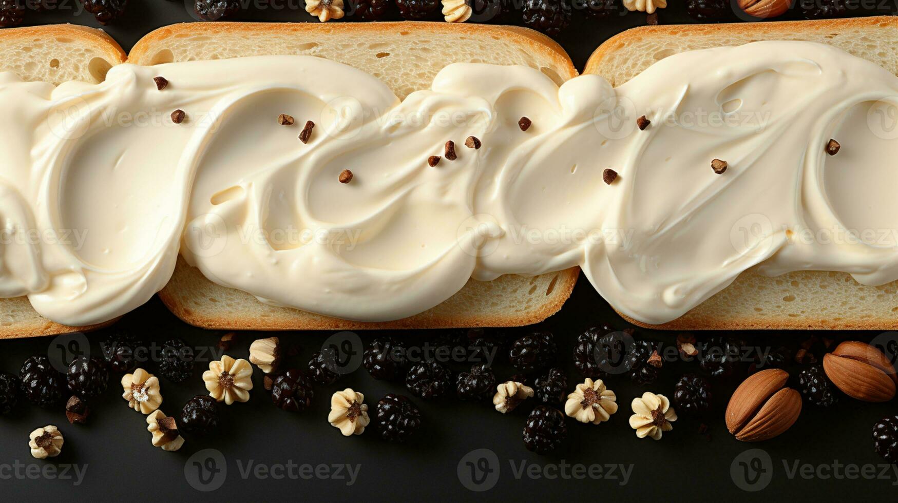 pane crostini acero sciroppo marmellata dolce ai generato foto