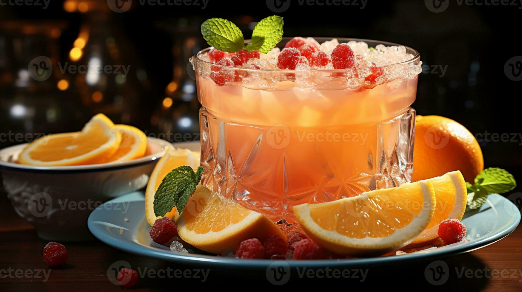 pompelmo budino dolce dolce cibo merenda ai generato foto