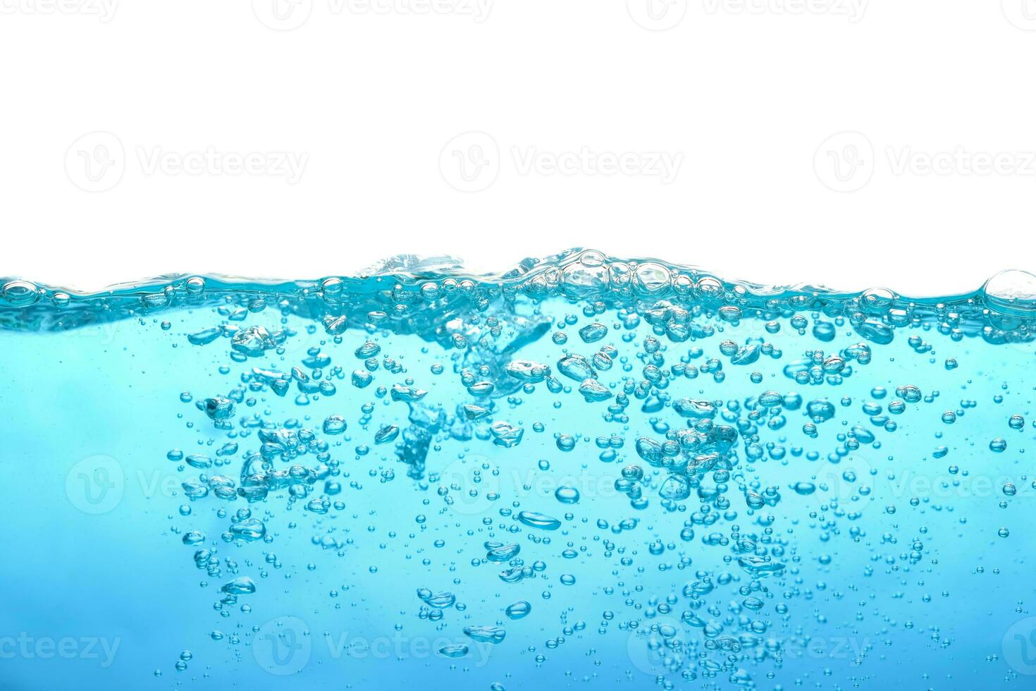 acqua superficie e subacqueo bolle bianca sfondo. foto