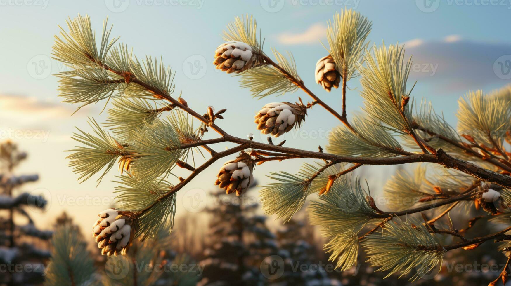 ai generato viola del pensiero fiore su inverno neve con sole leggero foto