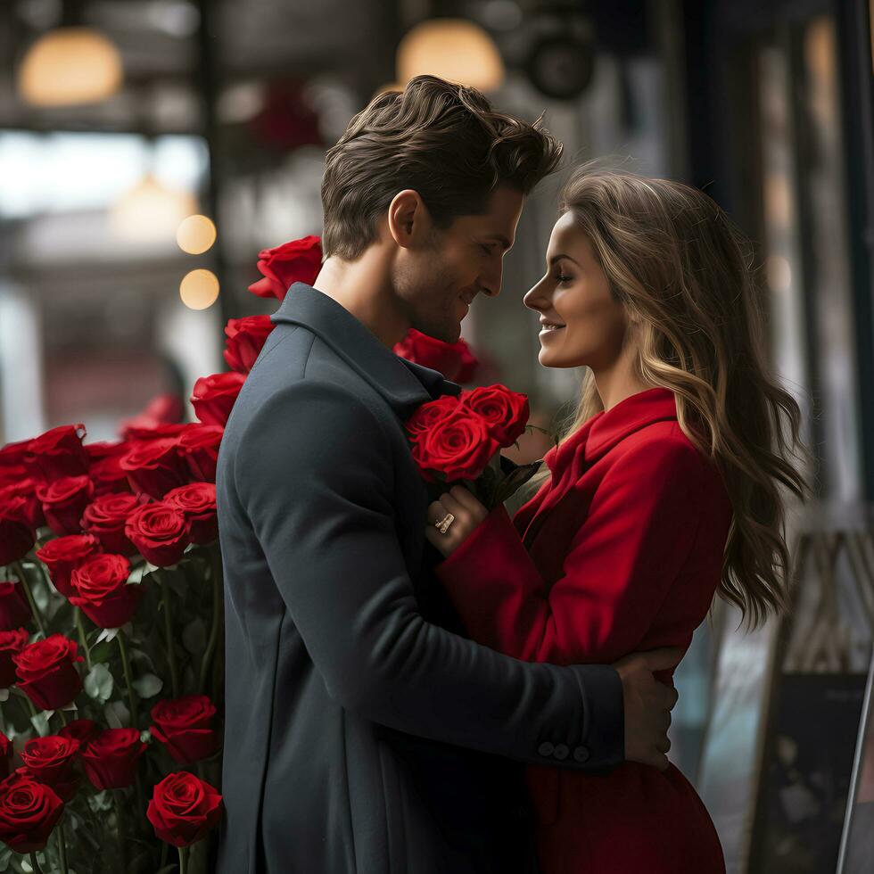 un indimenticabile proposta. un' San Valentino giorno per ricordare. ai generato foto