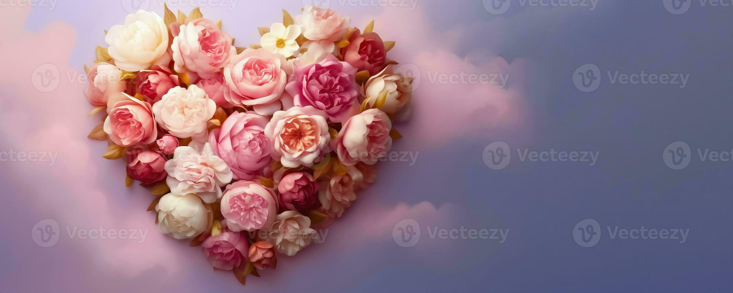 ai generato fioritura amore - festivo a forma di cuore fiore Schermo per creativo iniziative - generativo ai foto