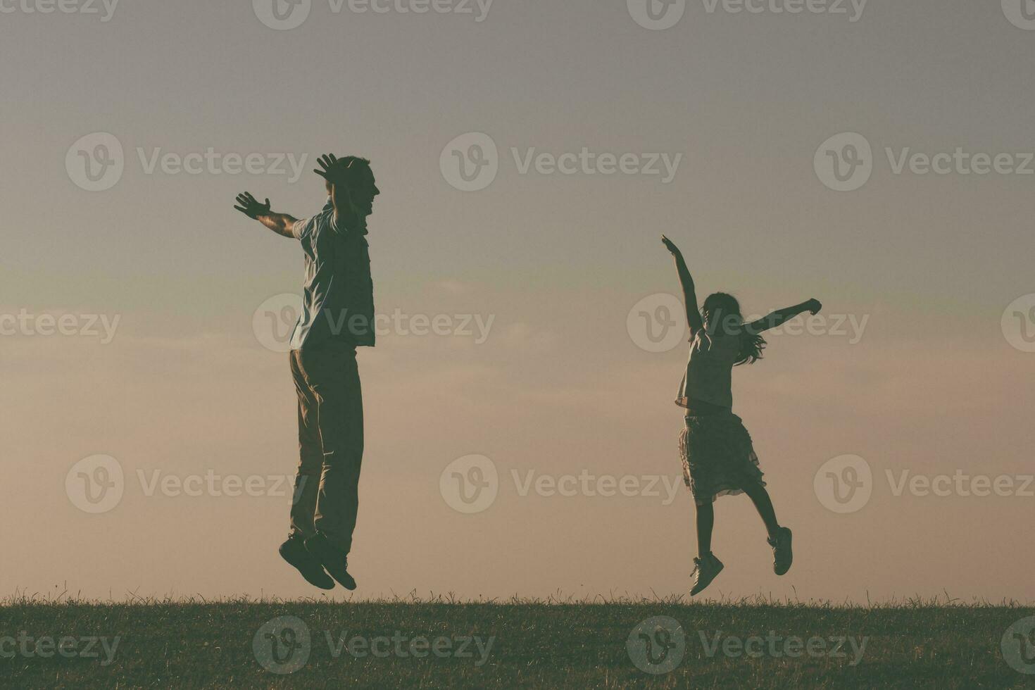 felice padre e figlia foto