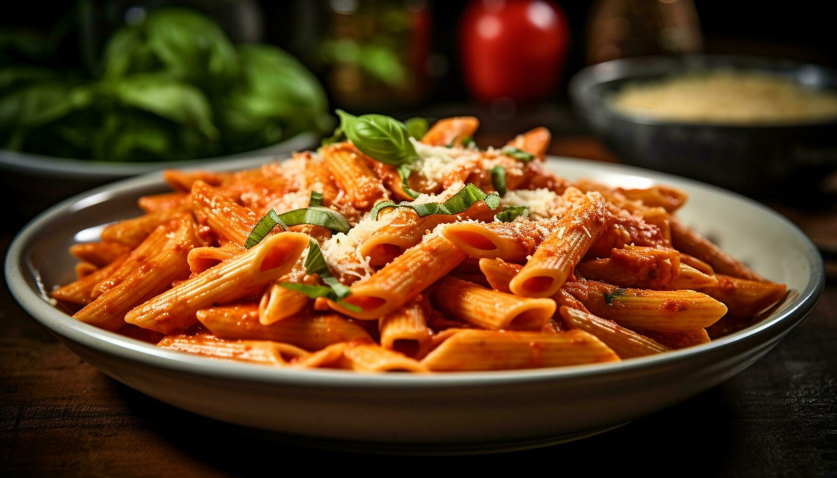 ai generato freschezza e buongustaio pasto su un' piatto, salutare vegetariano pranzo in casa generato di ai foto