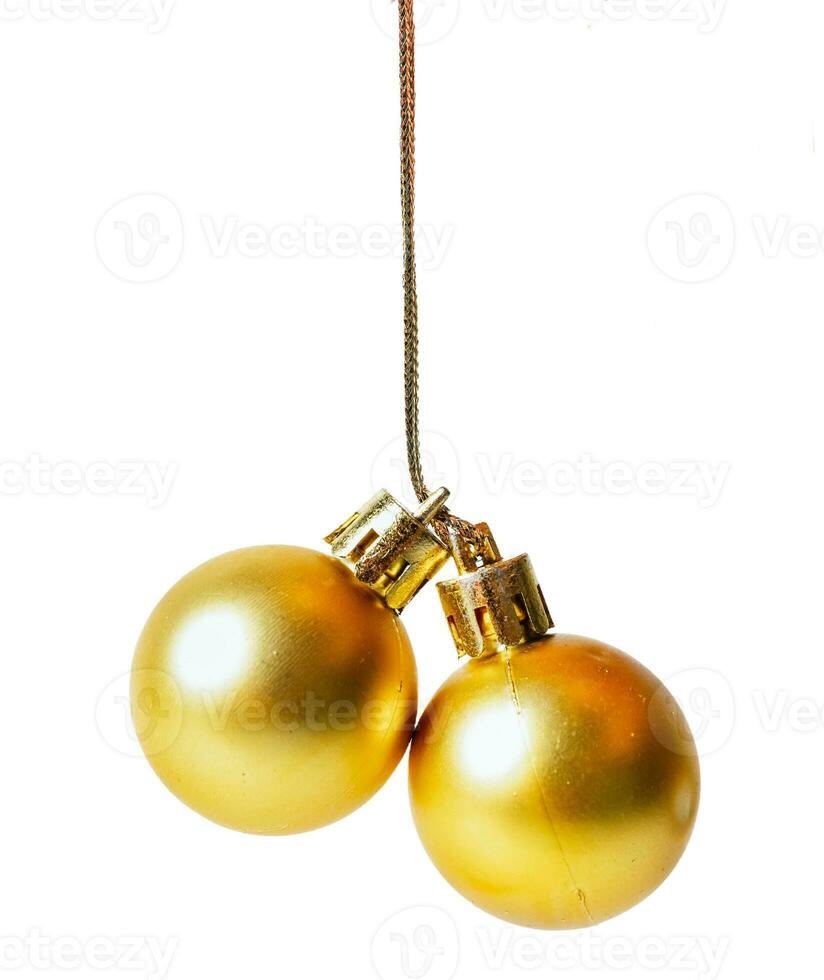 Natale decorare palla isolato su bianca o trasparente sfondo. foto