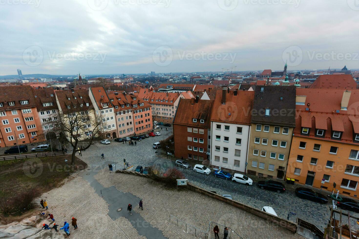 Norimberga, Germania, vecchio cittadina case, paesaggio urbano foto