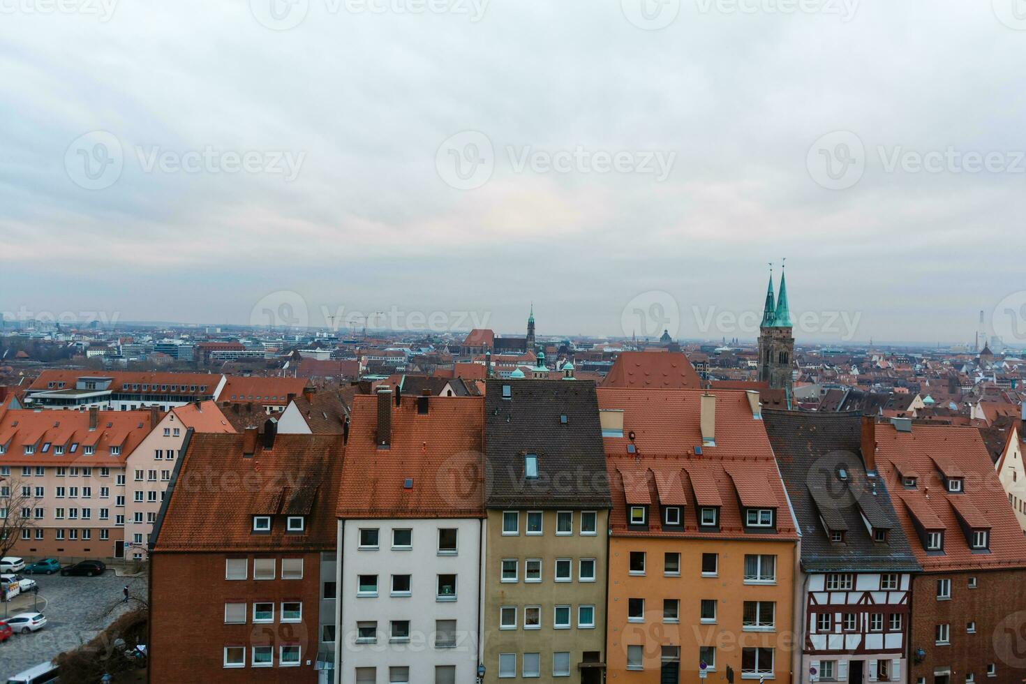 Norimberga, Germania, vecchio cittadina case, paesaggio urbano foto