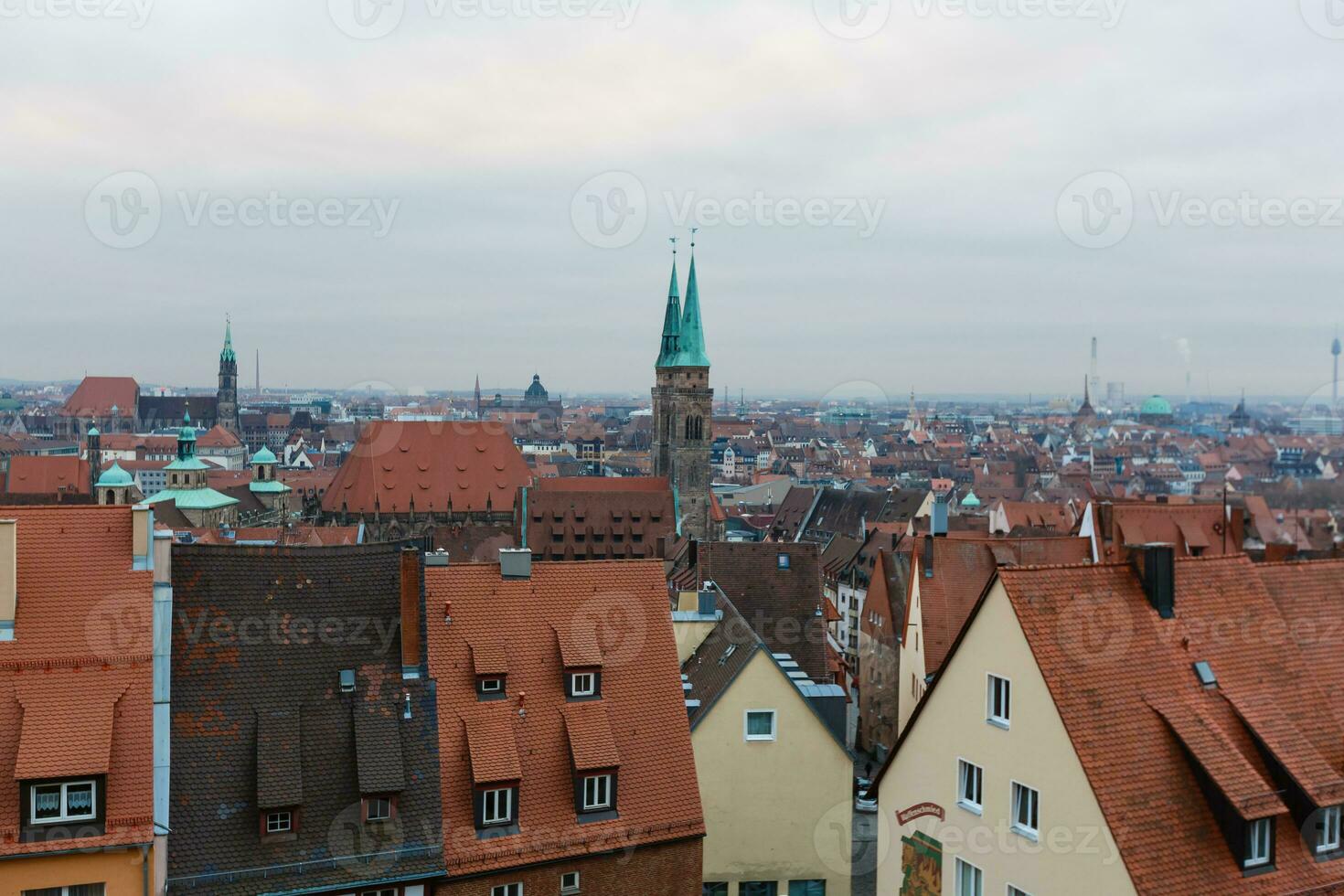 Norimberga, Germania, vecchio cittadina case, paesaggio urbano foto
