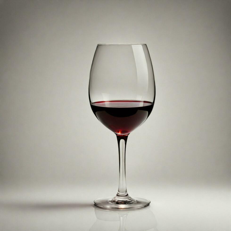 un' bicchiere di rosso vino isolato su bianca sfondo. ai generativo foto