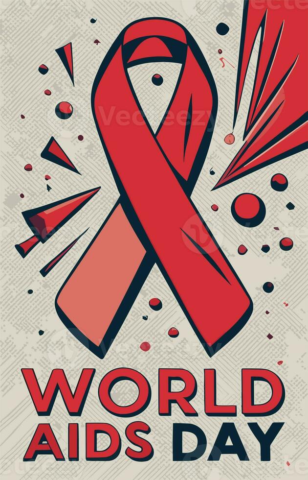 ai generato speranza unito mondo AIDS giorno commemorazione e consapevolezza foto