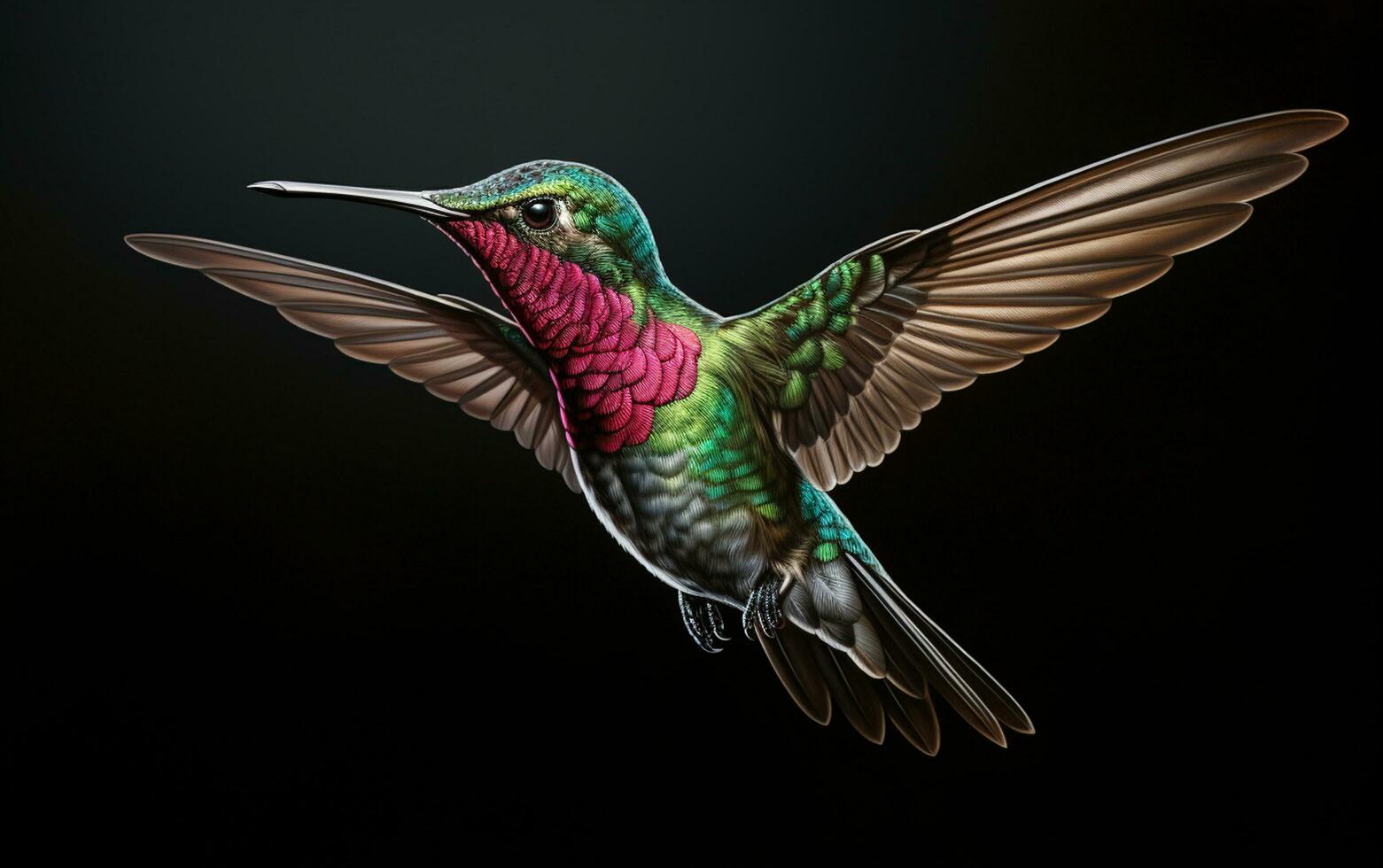 ai generativo colibrì naturale animale illustrazione fotografia foto