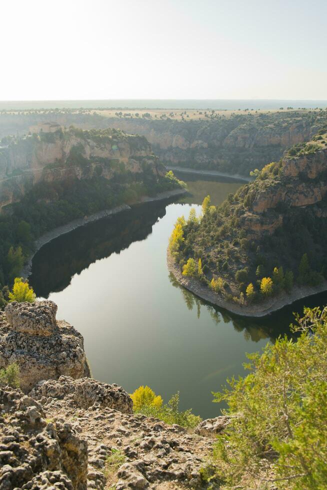 aereo Visualizza di fiume curve. durata fiume, Spagna. foto