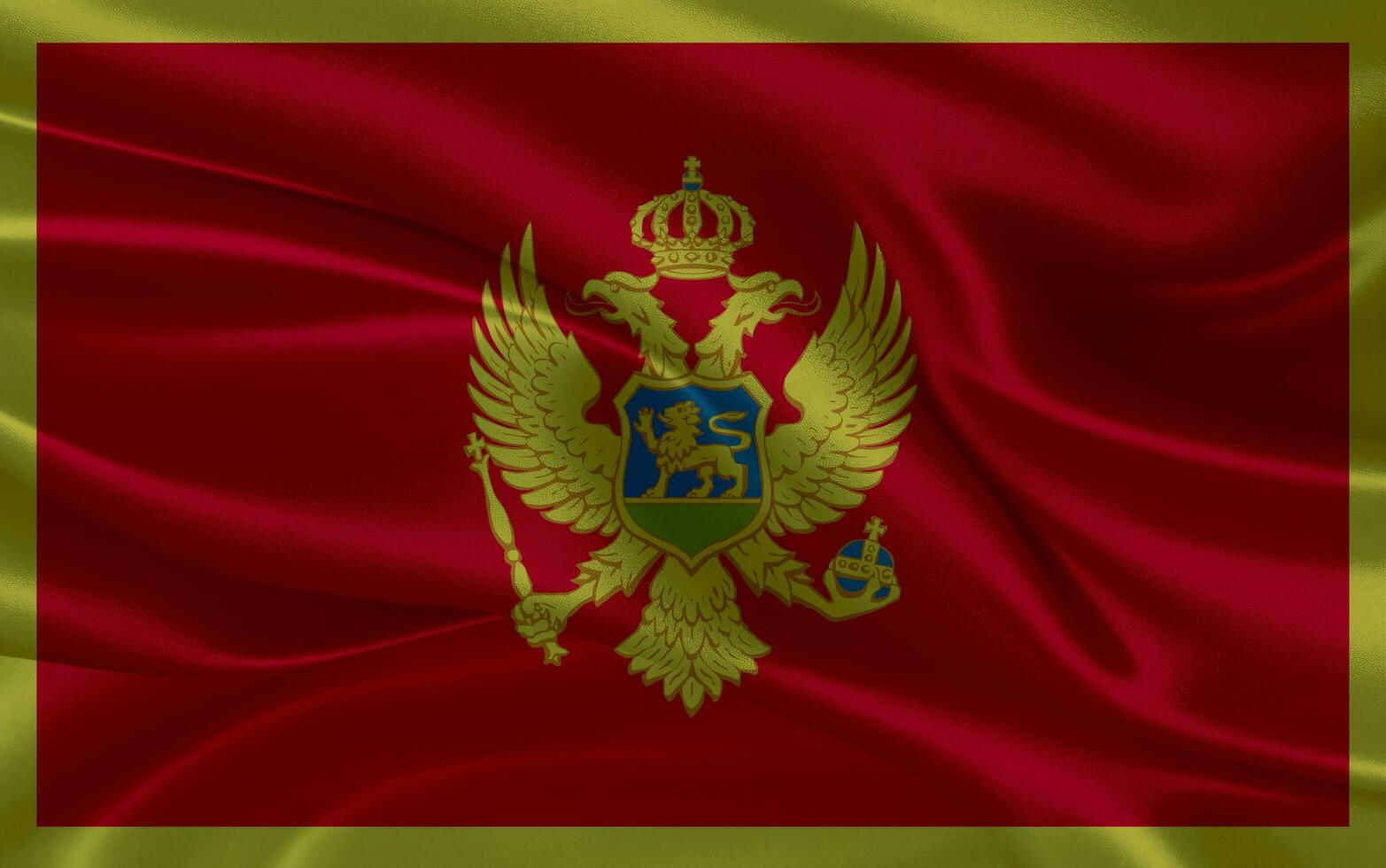 3d agitando realistico seta nazionale bandiera di montenegro. contento nazionale giorno montenegro bandiera sfondo. vicino su foto