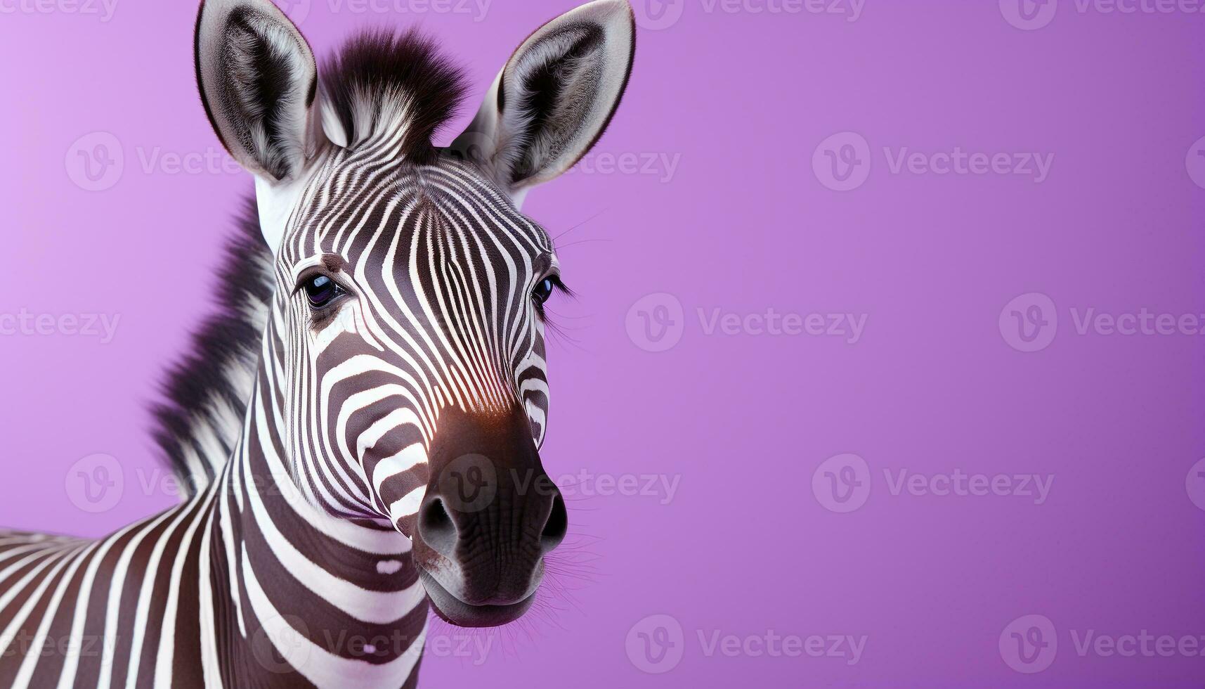 ai generato a strisce zebra nel Africa, un' monocromatico bellezza nel natura generato di ai foto