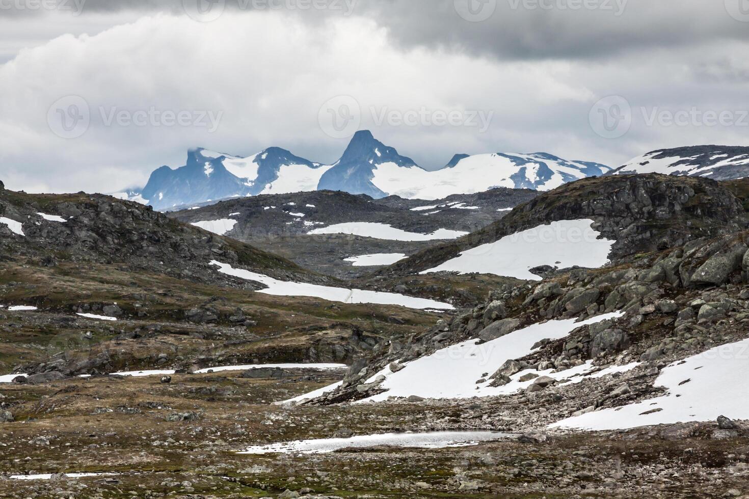 veobrean ghiacciaio visto a partire dal glittertind montagna jotunheimen nazionale parco, Norvegia foto