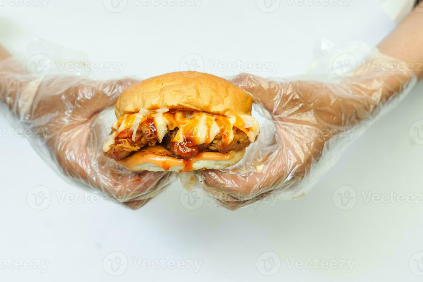 isolato Hamburger con bianca sfondo foto