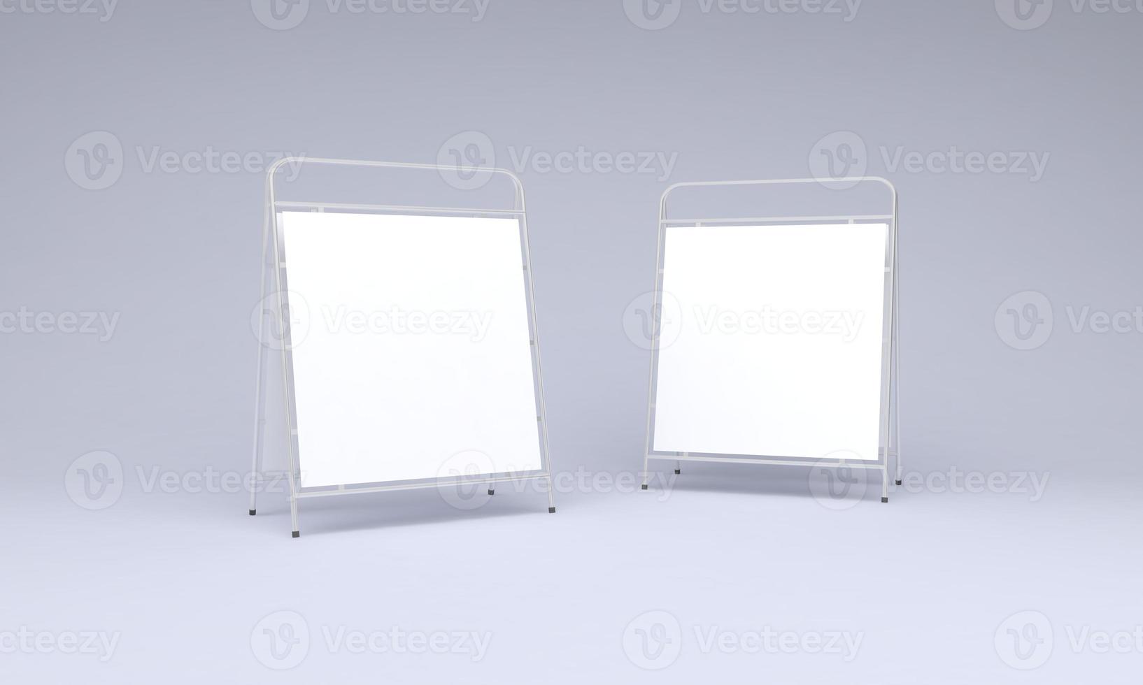 cartellone pubblicitario esterno vuoto un design mockup stand foto