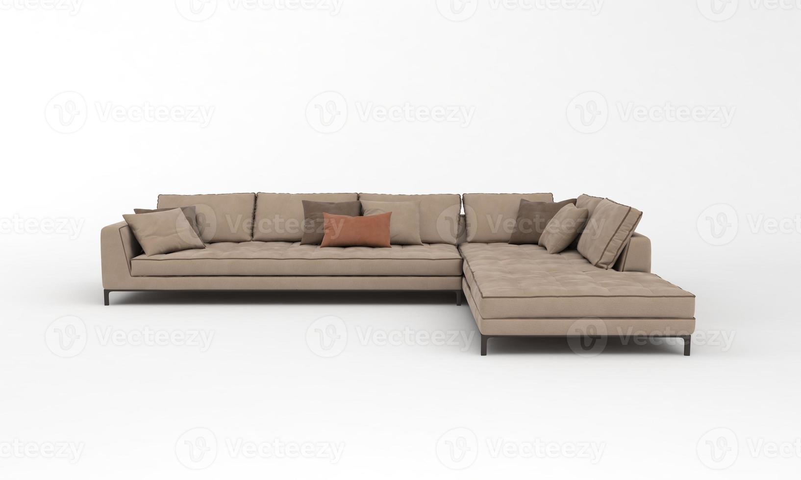 divano vista mobili 3d rendering foto