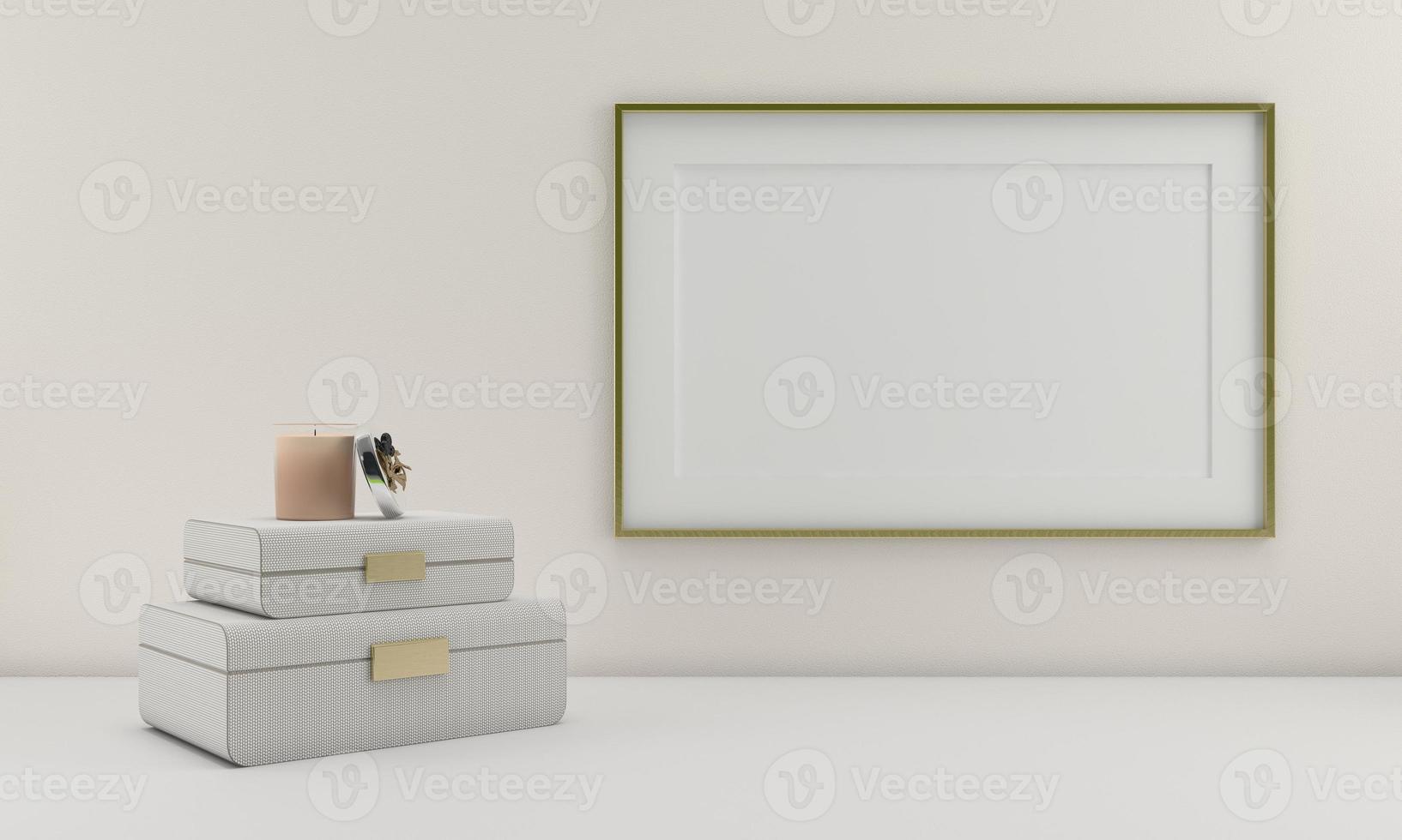 mockup di progettazione di mockup di cornice per foto vuota