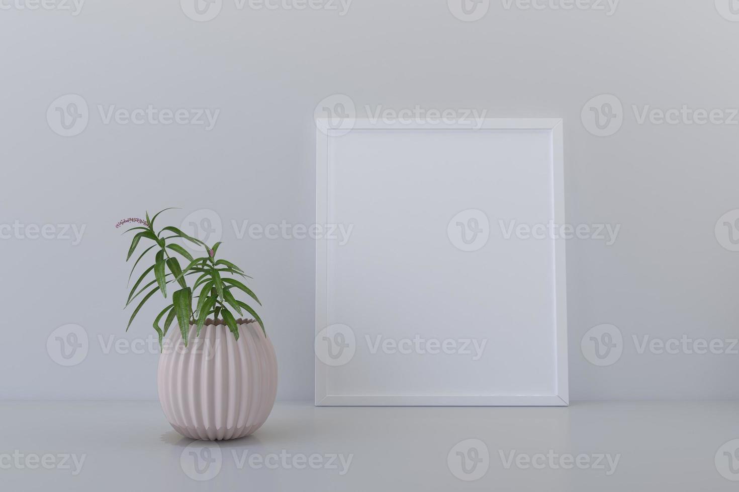 mockup di progettazione di mockup di cornice per foto vuota