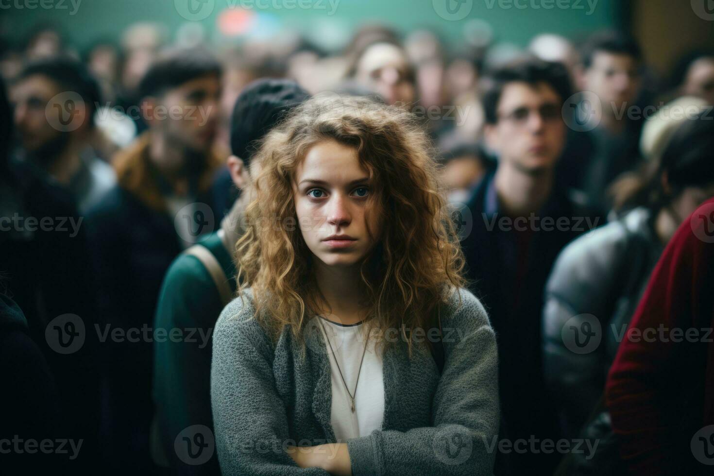 ai generato editoriale dimostrazione femmina uomini donne attivista protesta folla gruppo formazione scolastica persona foto