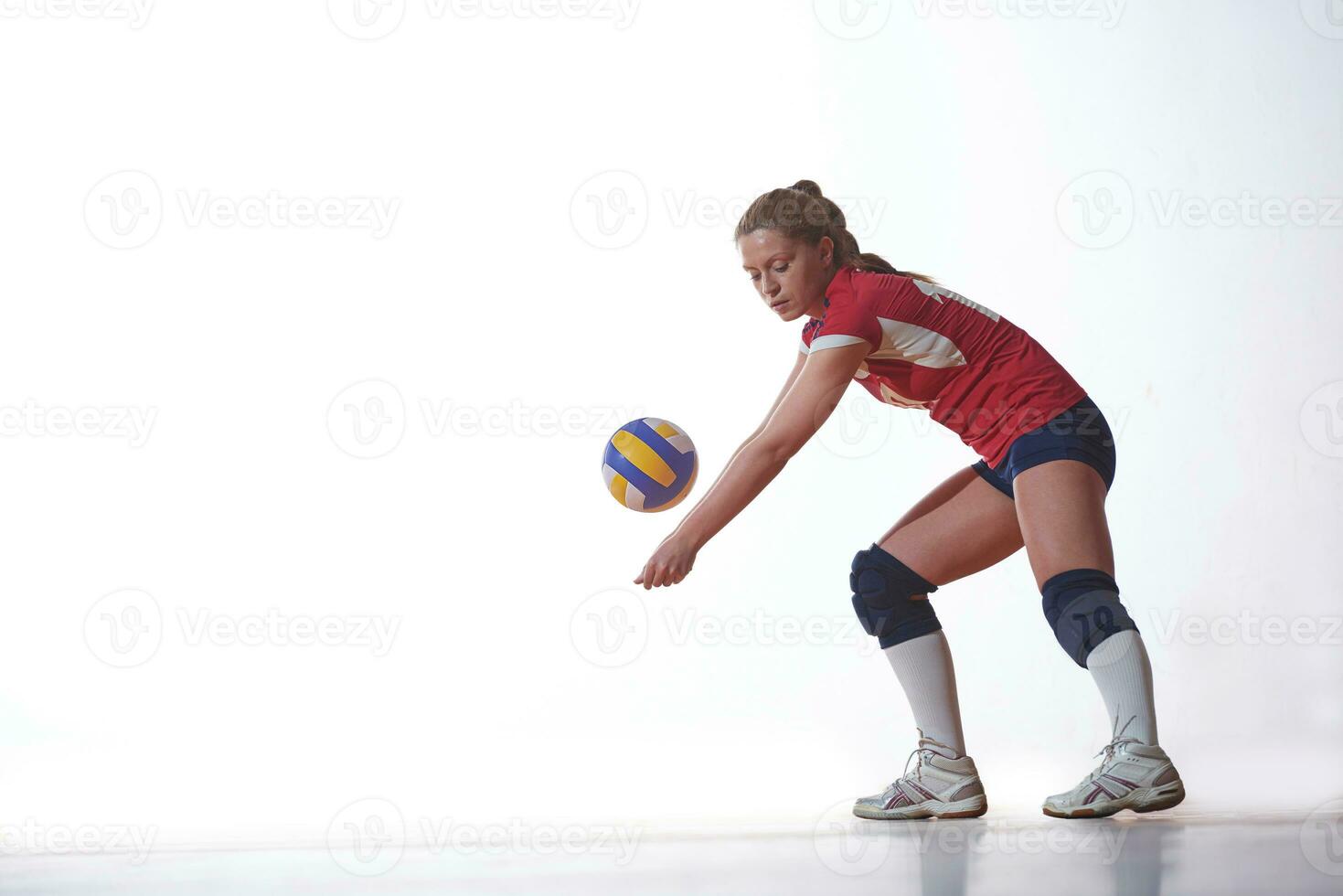 donna giocando pallavolo foto