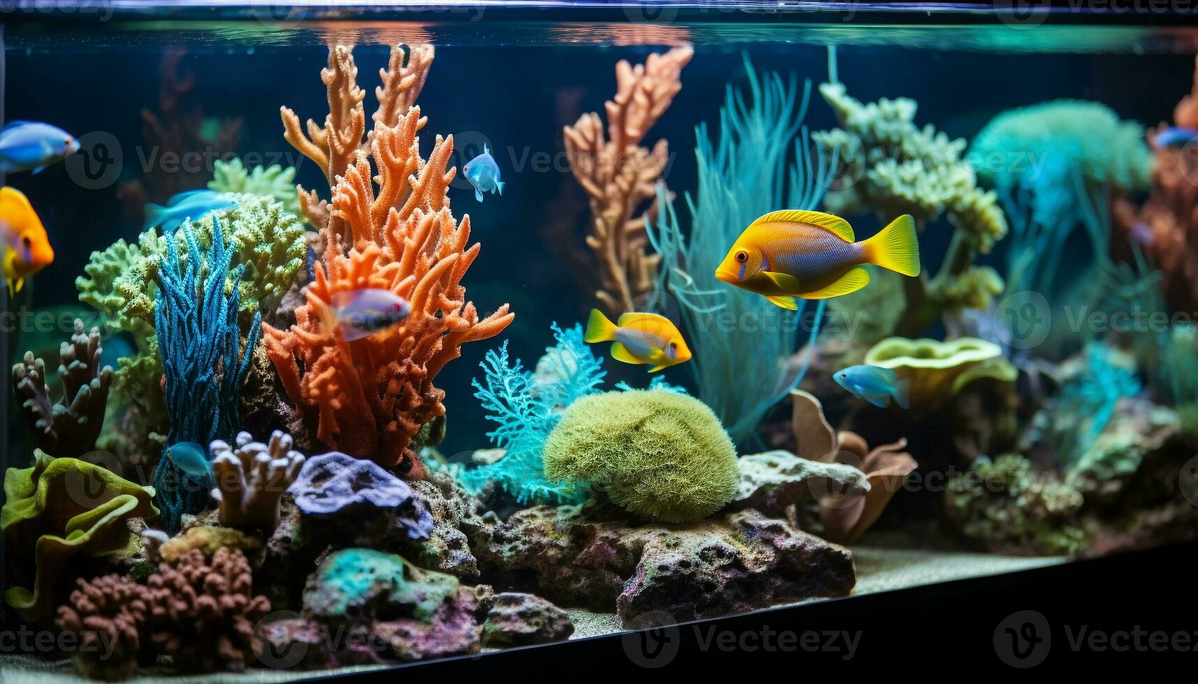 ai generato subacqueo bellezza pesce, scogliera, natura, animale, acqua, tropicale clima generato di ai foto