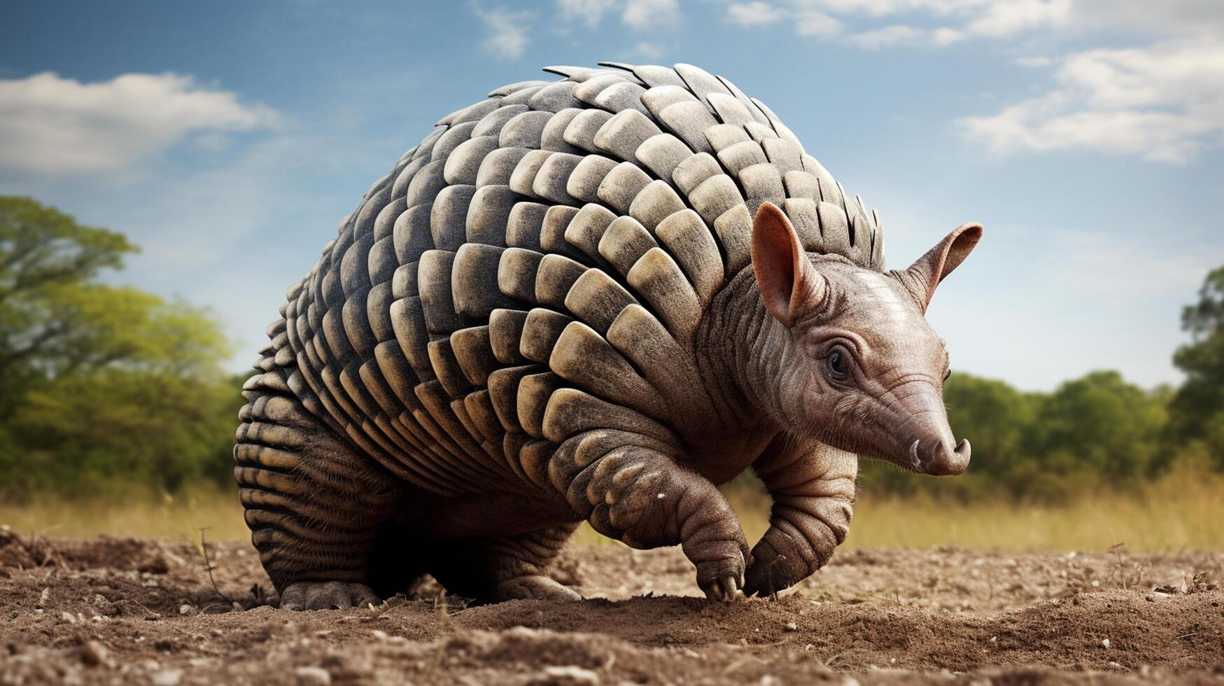 ai generato armadillo natura animale sfondo sfondo foto