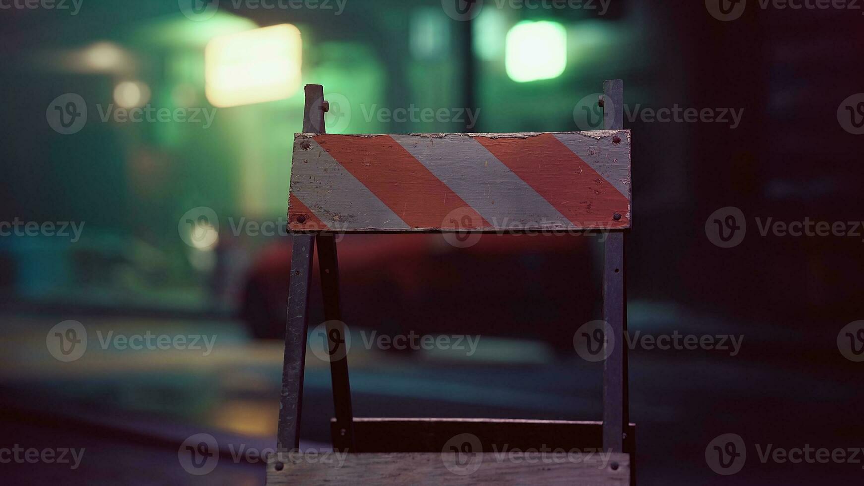 un' rosso e bianca traffico cartello seduta su superiore di un' strada foto