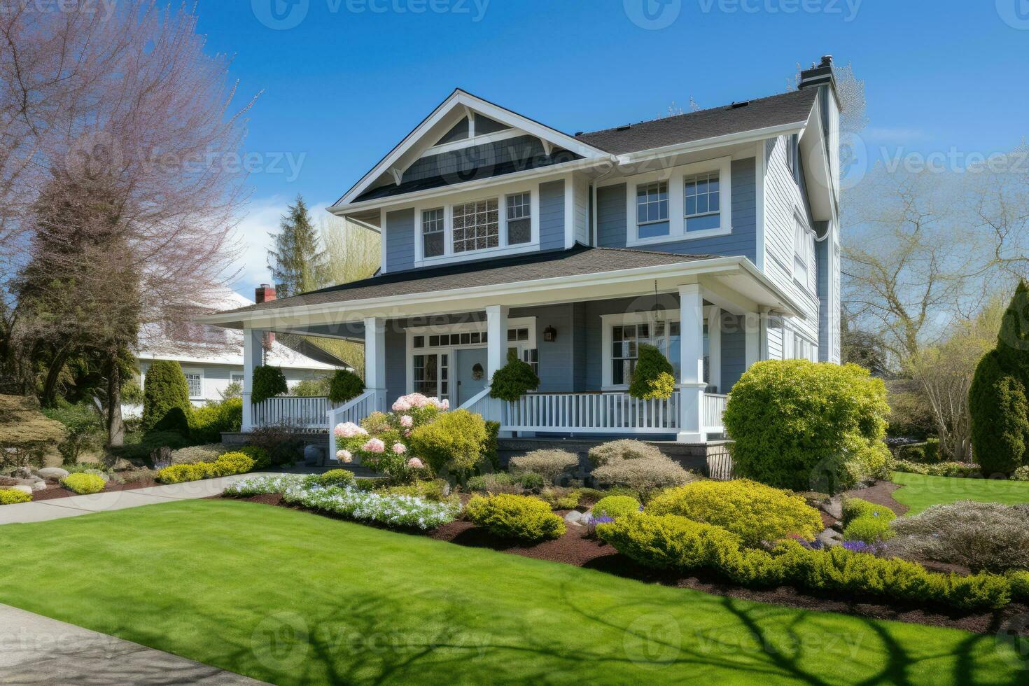 ai generato preparazione casa per vendere. nazione genere Casa. davanti Visualizza. vero proprietà. lusso Casa foto