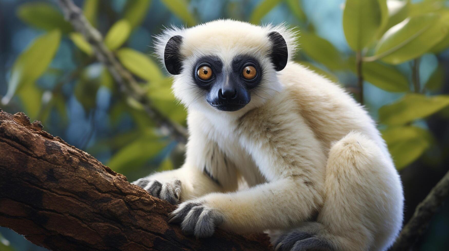 ai generato verreaux sifaka natura animale sfondo sfondo foto