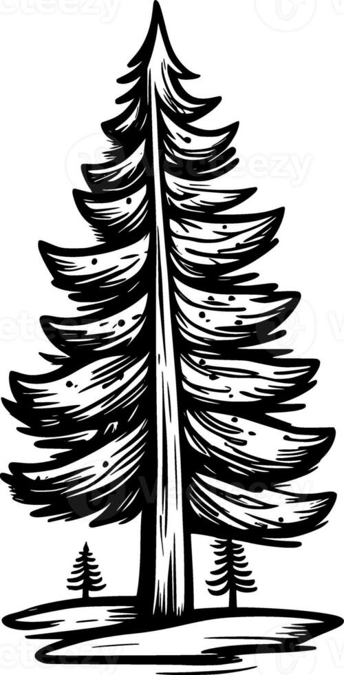 Natale albero illustrazione su bianca sfondo foto