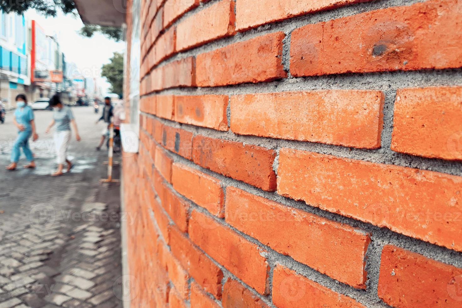 vecchio muro di mattoni sfondo realizzato con struttura della superficie del muro di mattoni foto