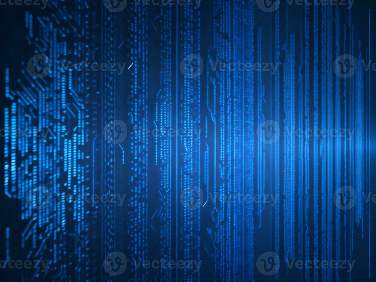 ai generato blu digitale binario dati su computer schermo sfondo. binario codice sfondo . astratto blu sfondo foto