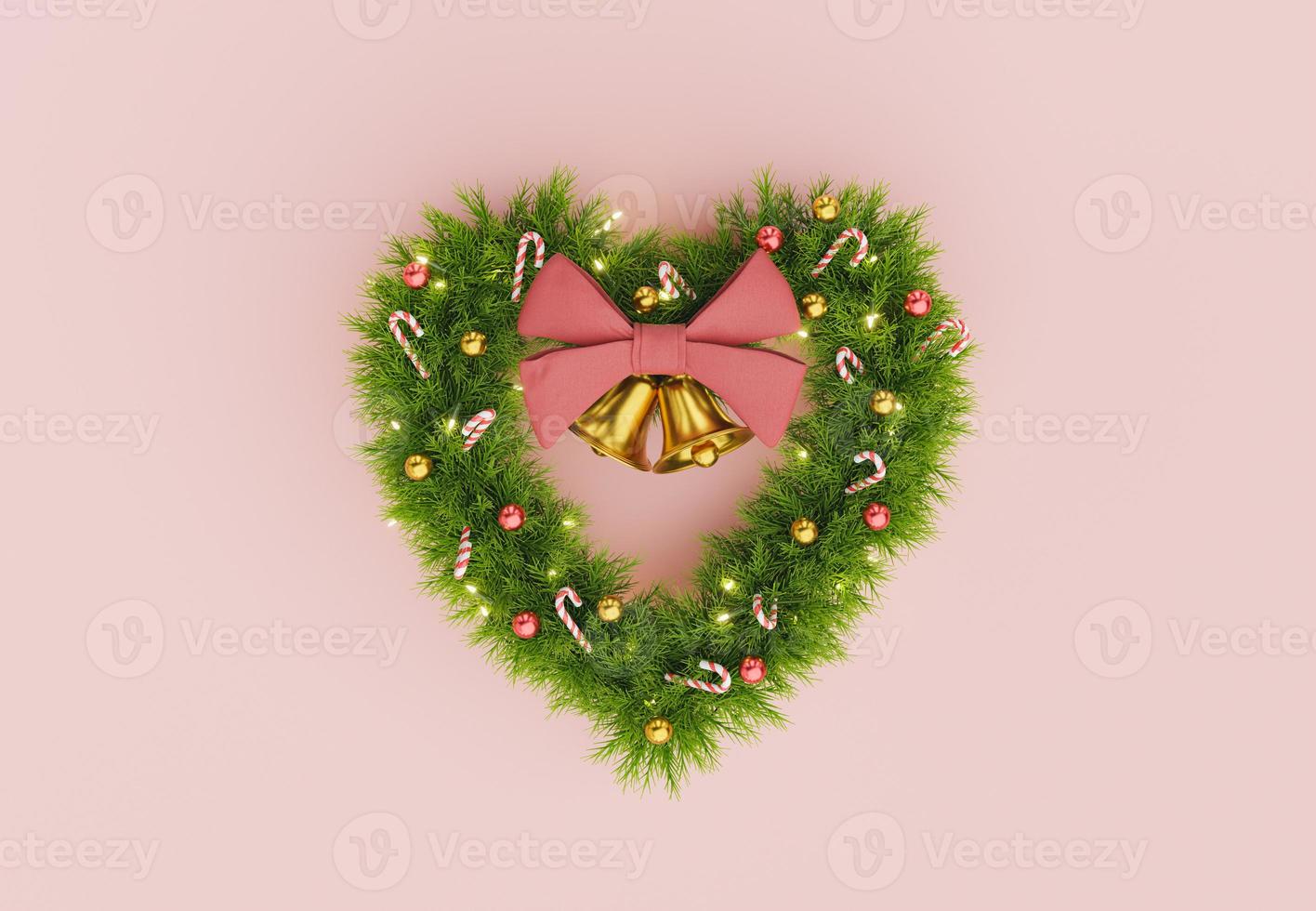ghirlanda natalizia a forma di cuore foto