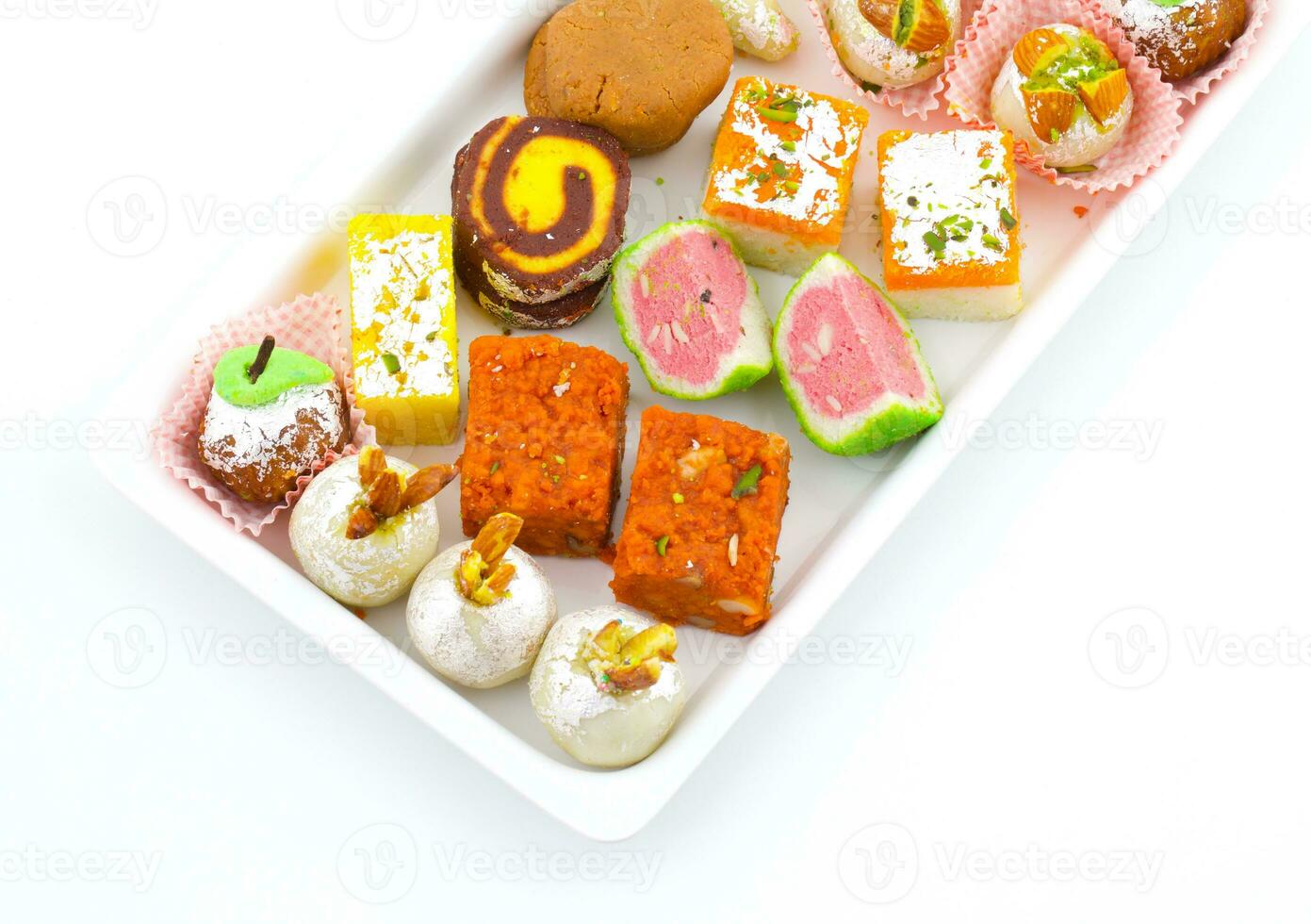 indiano tradizionale mescolare dolce cibo o mescolare mithai foto