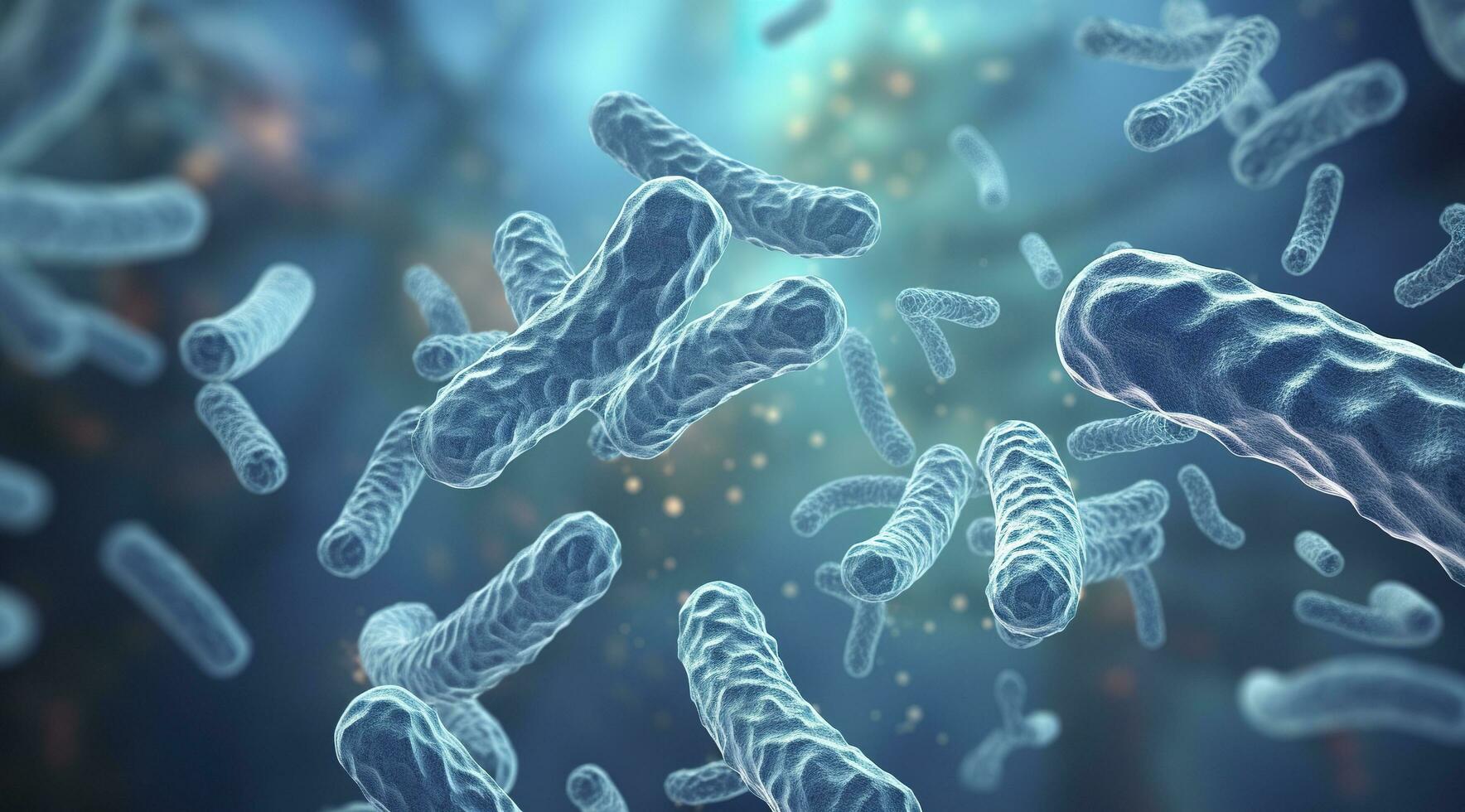 ai generato legionella pneumofila batteri. medico 3d illustrazione. ai generato foto