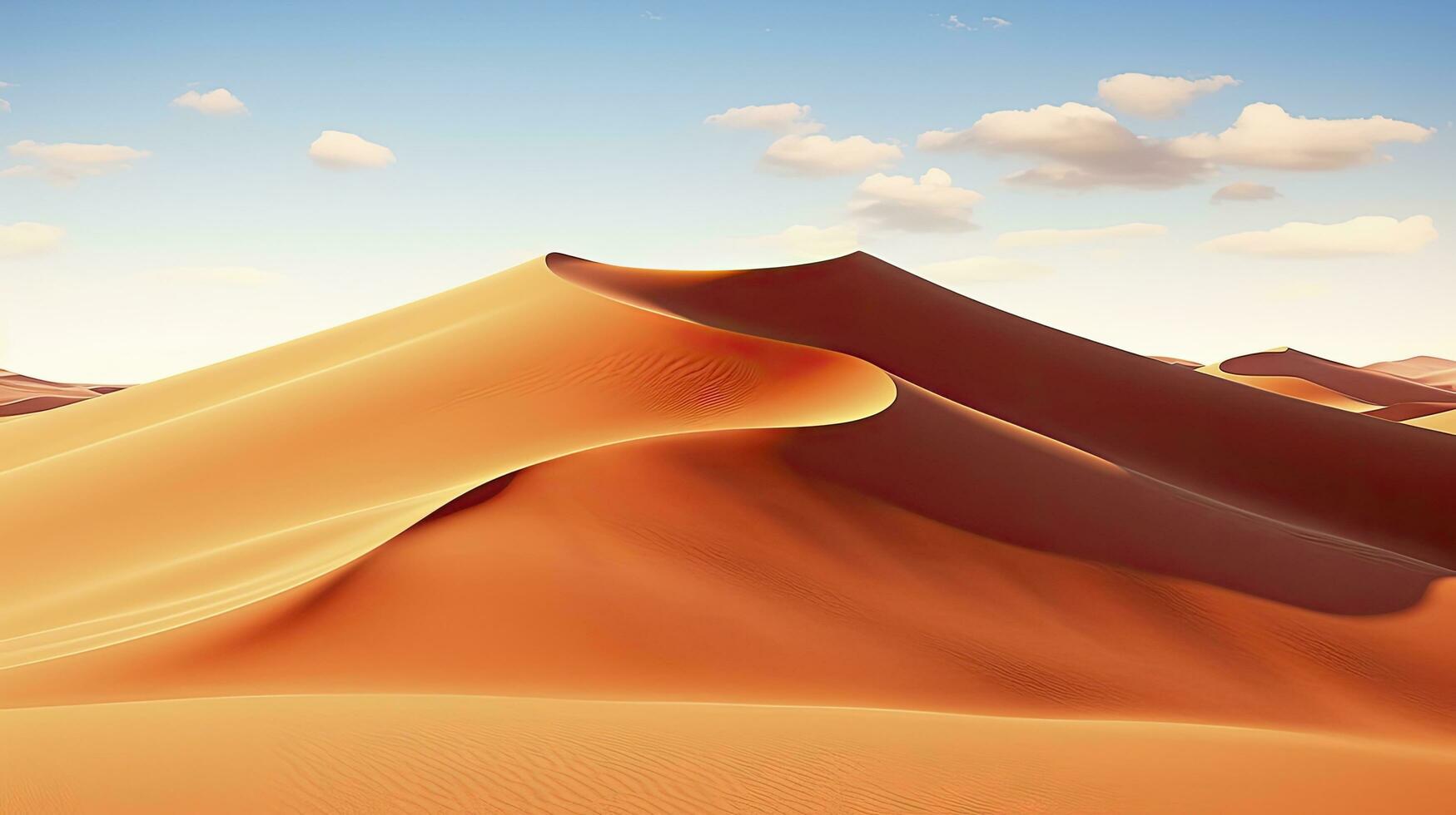 ai generato deserto con magico sabbie e dune come ispirazione per esotico avventure nel asciutto climi. ai generato. foto