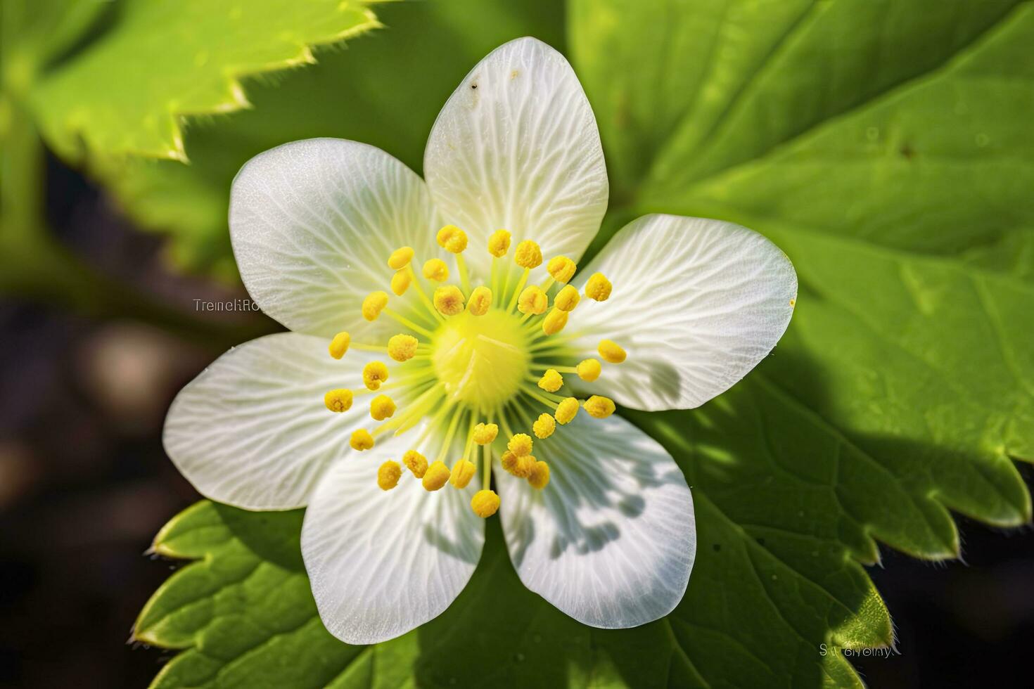 ai generato fragola fiore. ai generato foto