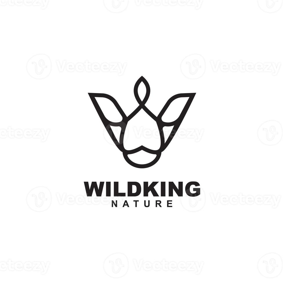 illustrazione dell'icona di vettore di progettazione del modello di logo del leone della natura. foto