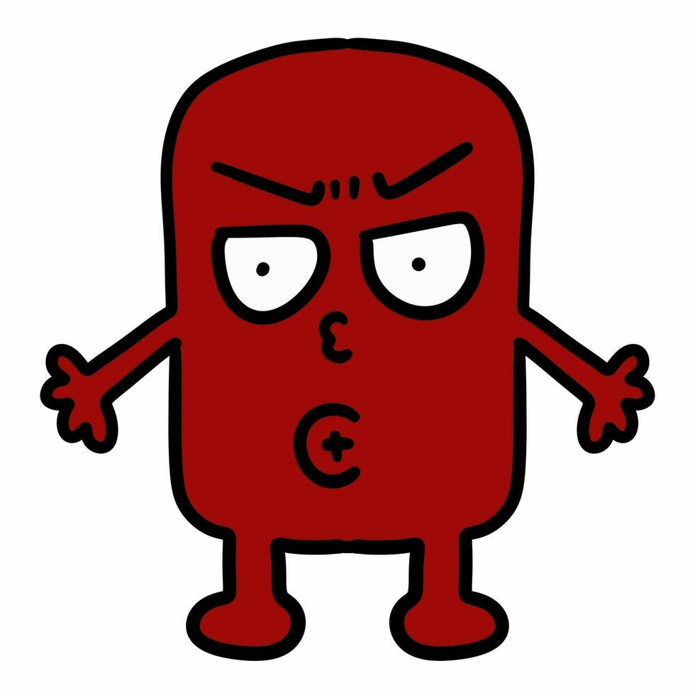 arte arrabbiato rosso mostro cartone animato personaggio foto