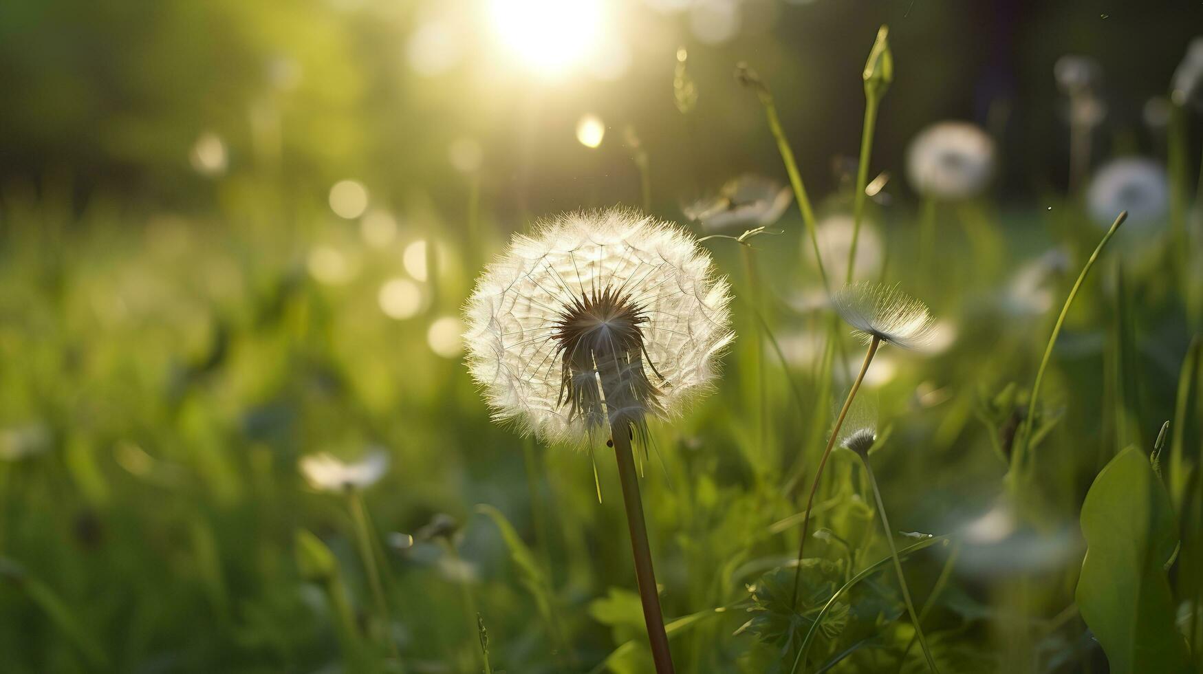 ai generato il verde primavera mattina. generativo ai foto