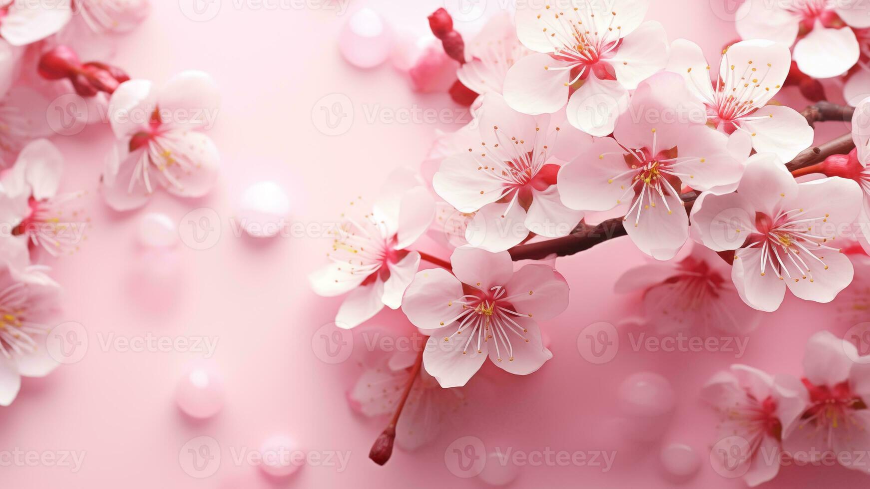 ai generato elegante floreale celebrazione - ciliegia e prugna fiori nel pieno fioritura foto