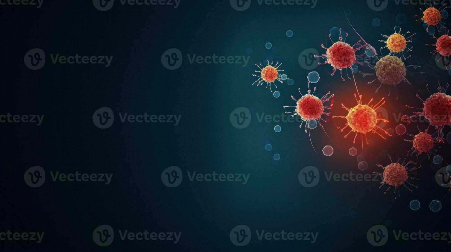 ai generato Immagine di coronavirus, un' contagioso malattia causando febbre, tosse, e respirazione le difficoltà. generativo ai foto