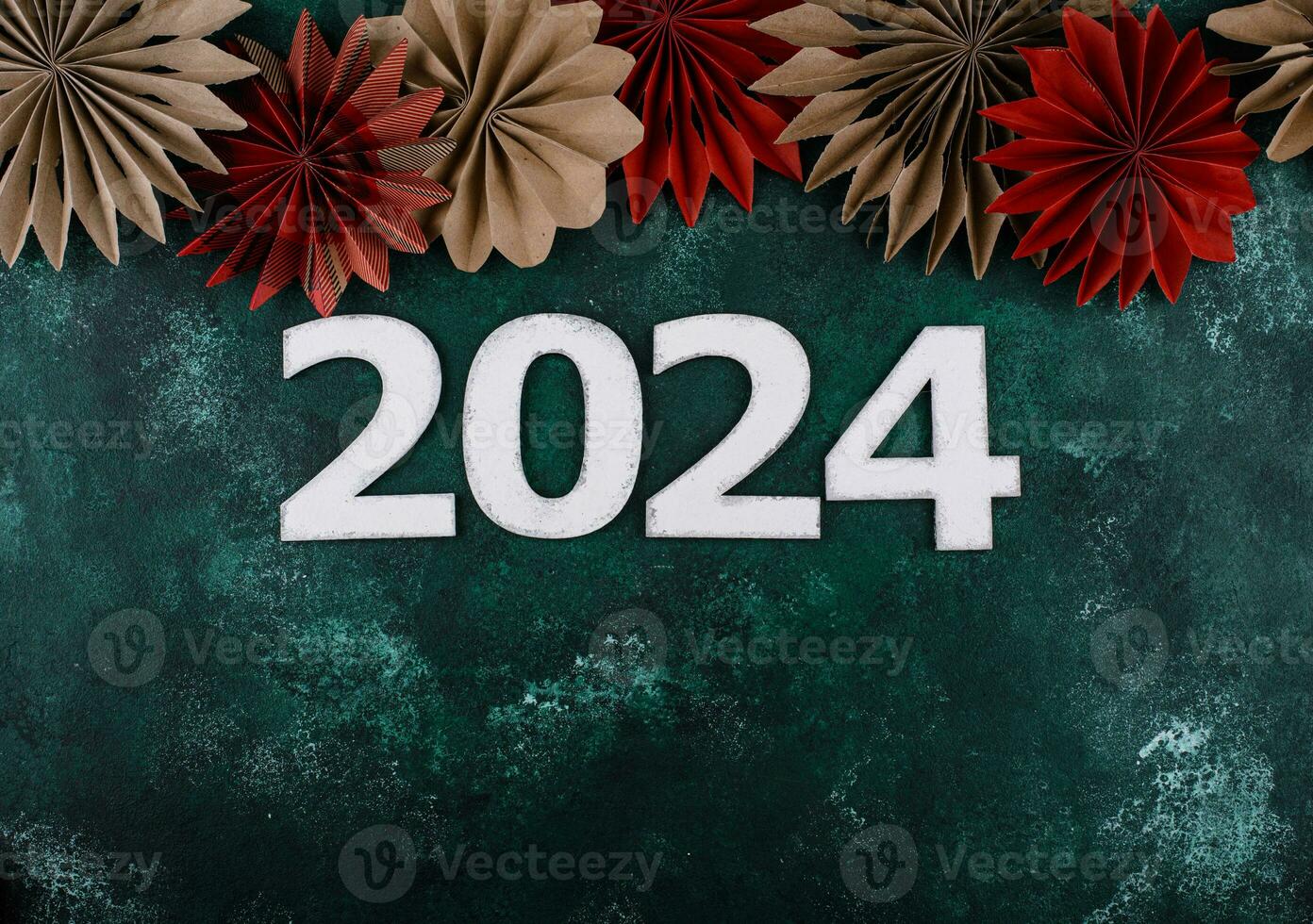 nuovo anno composizione con 2024 numero foto