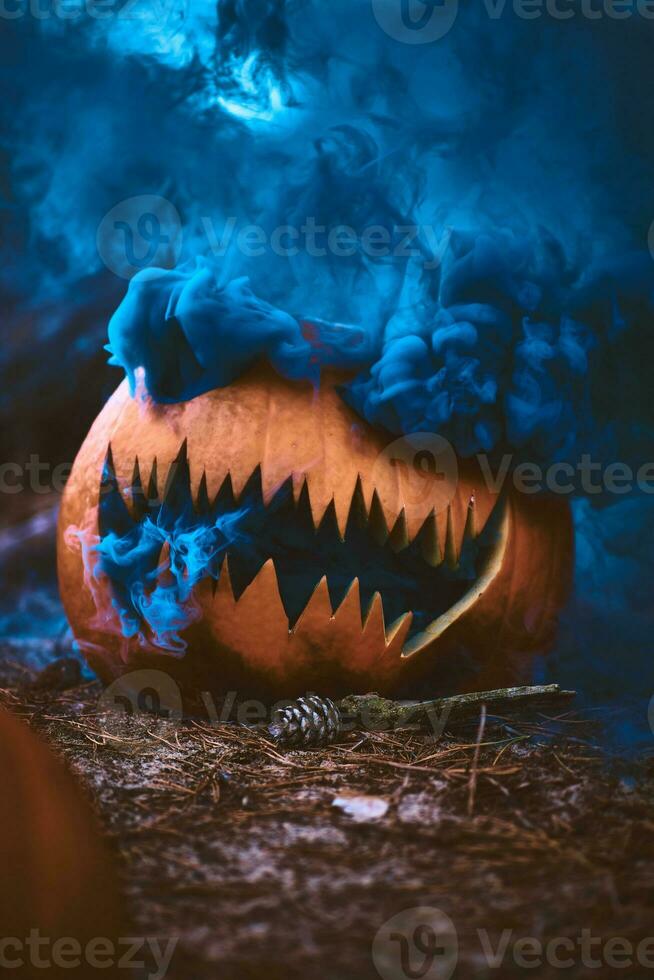 blu Fumo In arrivo a partire dal Halloween zucca foto