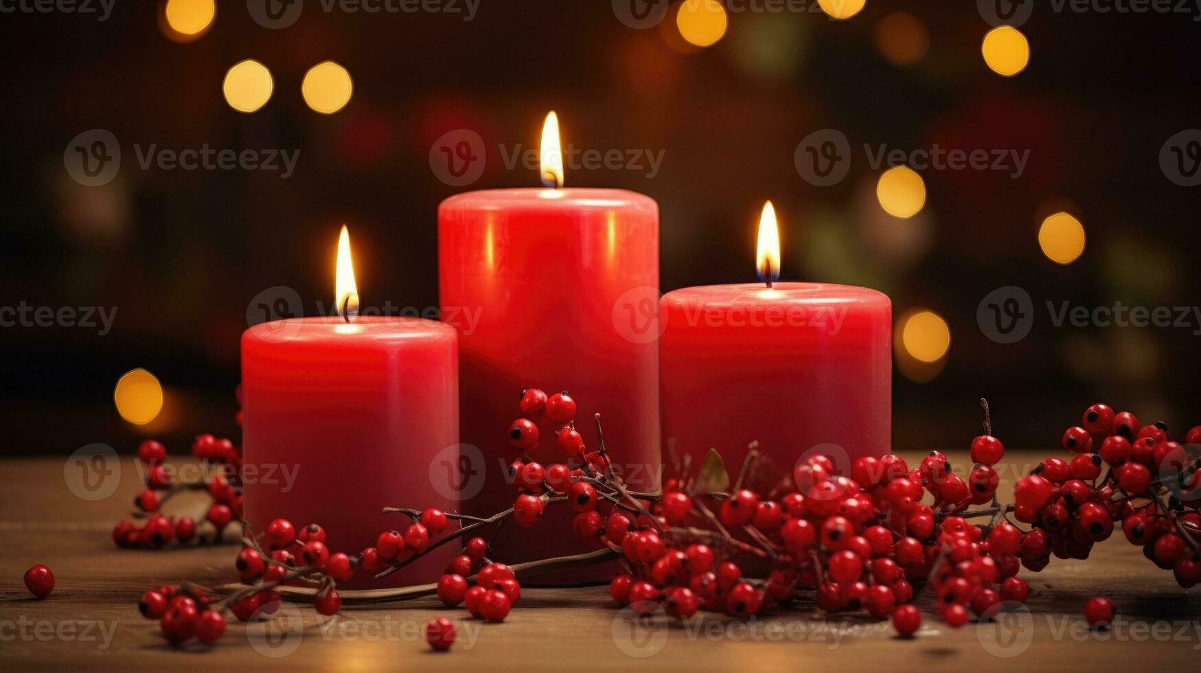 ai generato Natale candela natale candele decorazione, ai foto