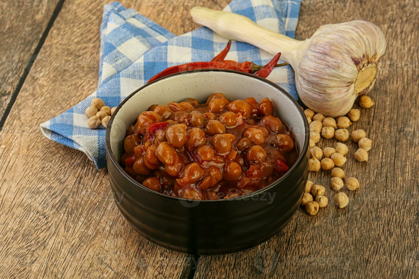 al forno cece con pomodoro salsa foto